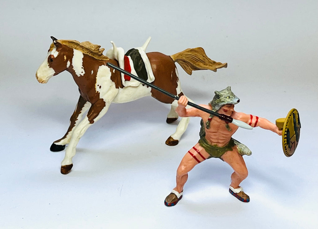 Papo mounted Brave Plains Tribe Wild West 1/20