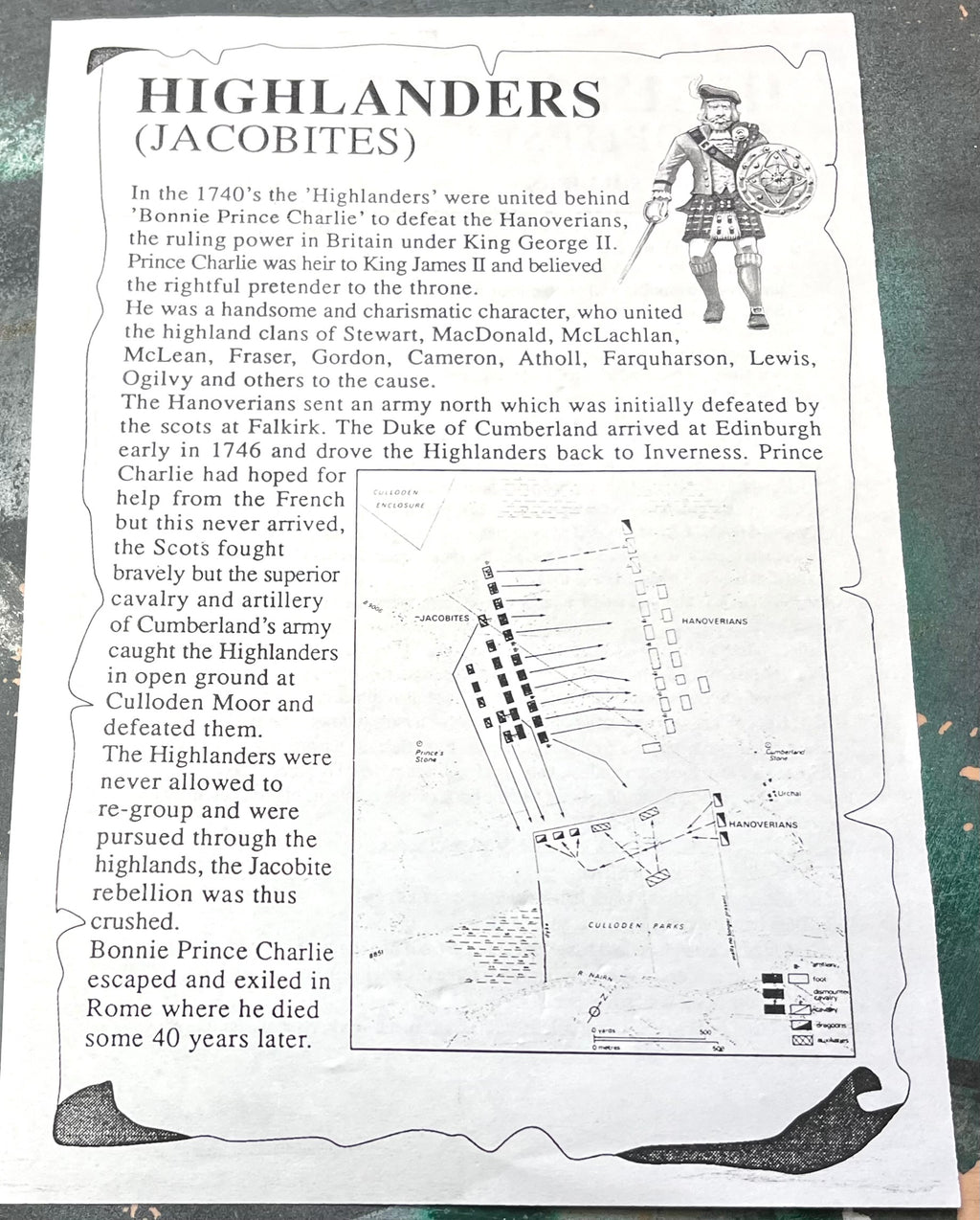 Icarus Crescent Jacobite Highlander 60mm plastic boxed