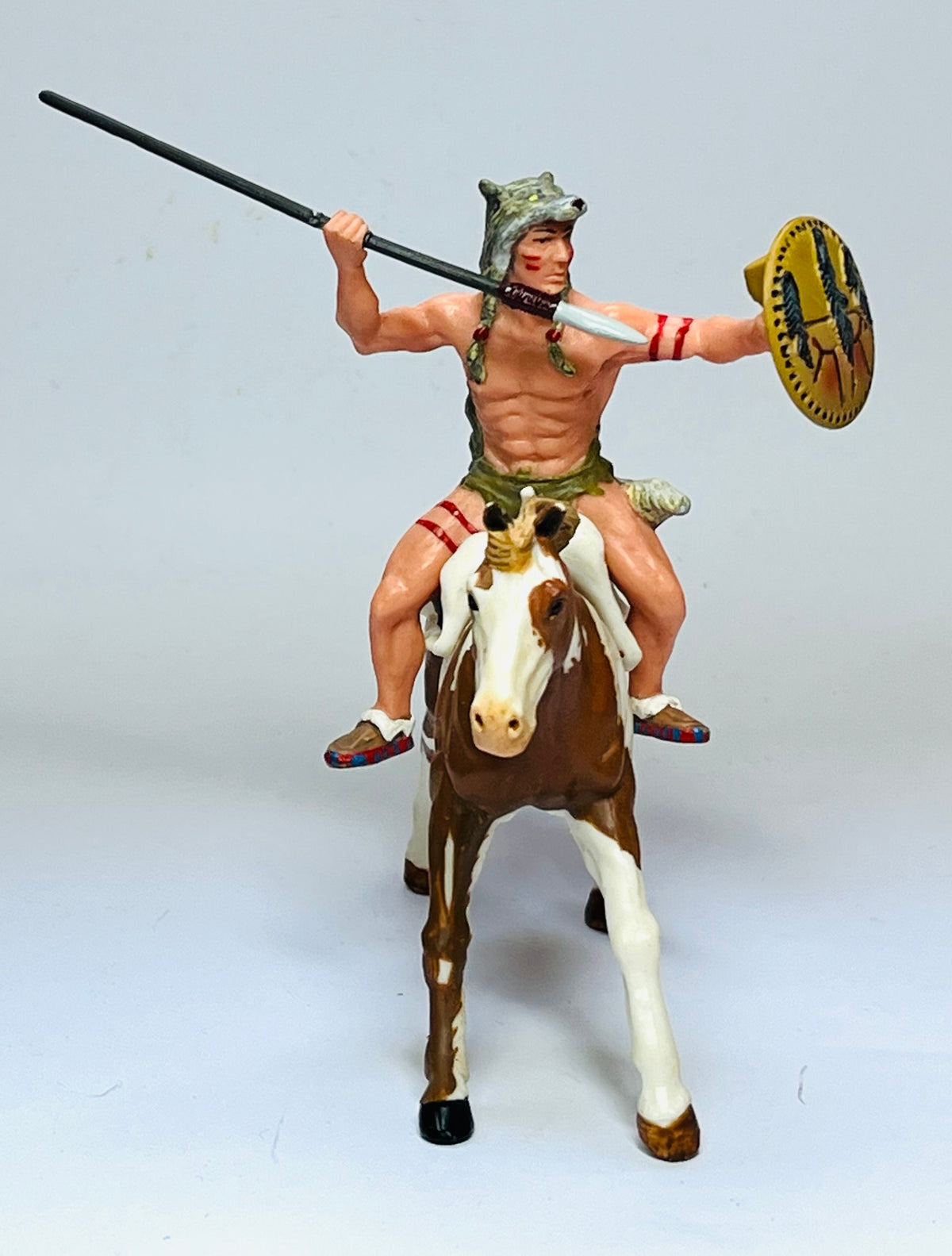 Papo mounted Brave Plains Tribe Wild West 1/20