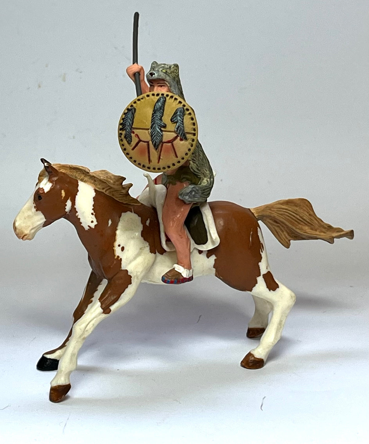 Papo mounted Brave Plains Tribe Wild West 1/20