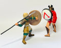 Schleich Saracen Warrior with Spear (Model #70043) and  Spartan Hoplite (model number 39820)