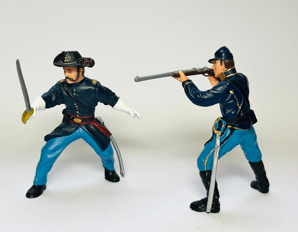 Pair of Union Troops ACW/Wild West 1/20 Papo.