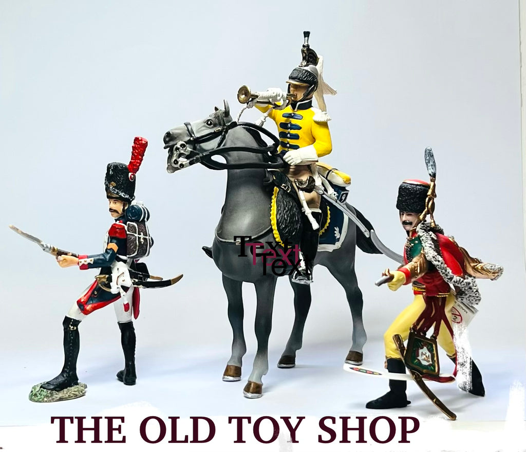 Papo Prestige Mounted Cuirassier Trumpeter. Rare and retired.