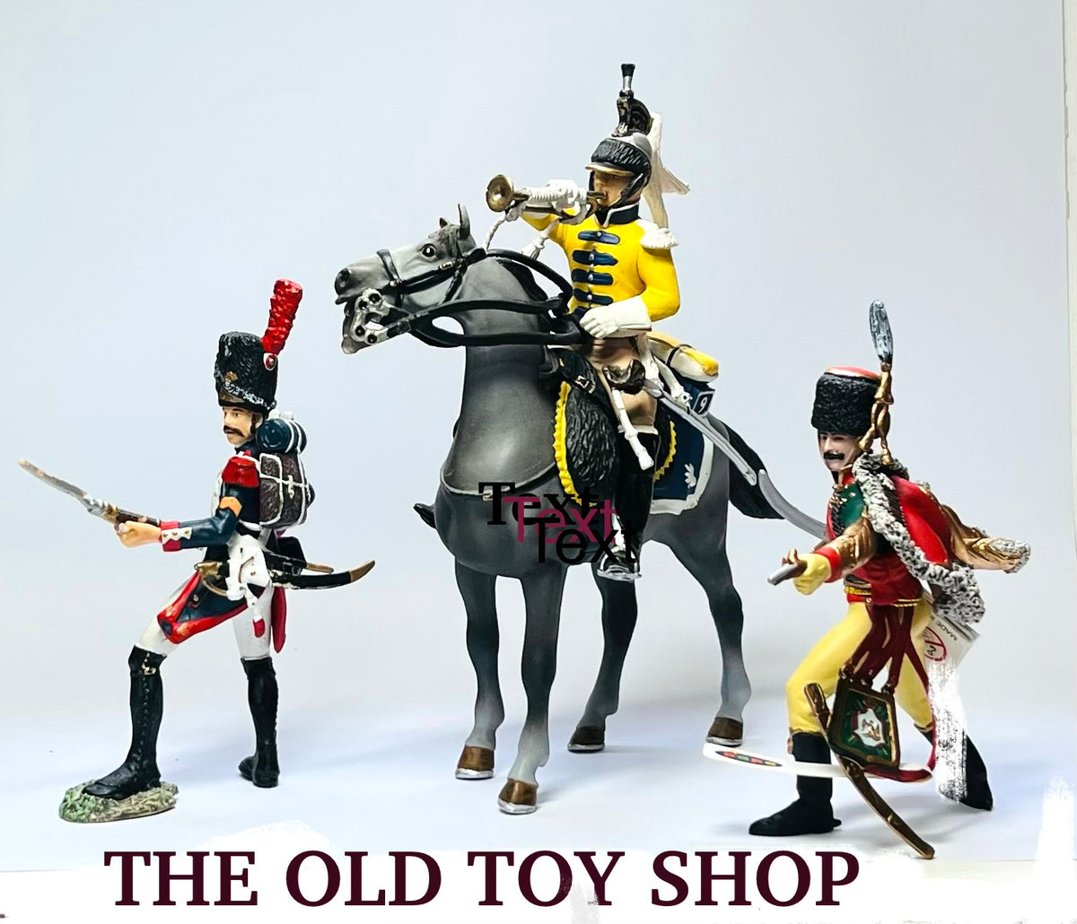 Papo Prestige Mounted Cuirassier Trumpeter. Rare and retired.